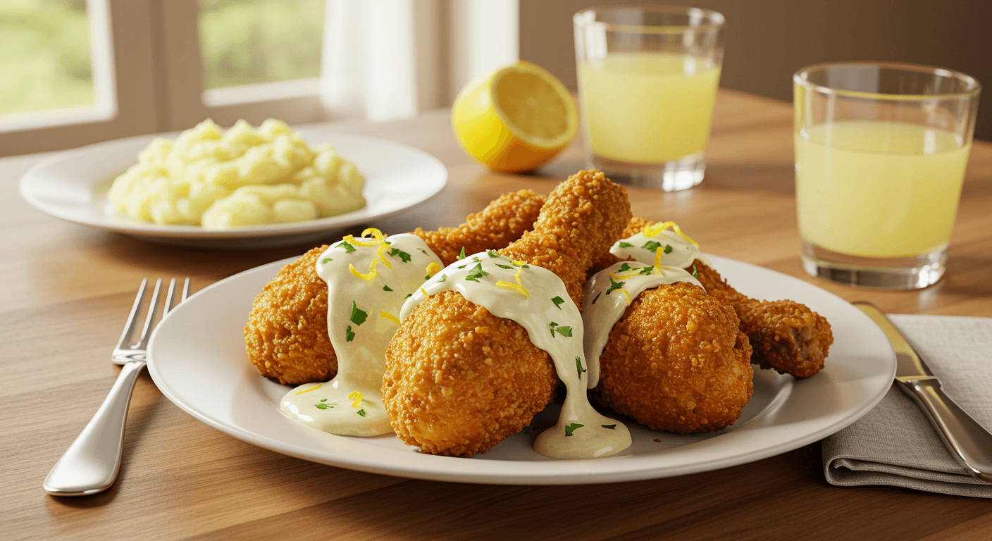 Crispy Chicken With White Sauce Recipe