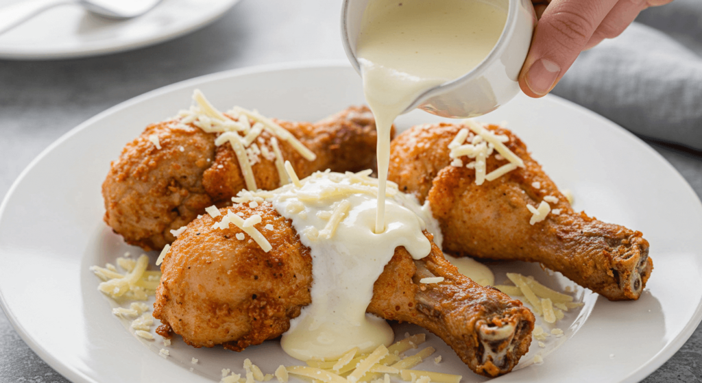 Crispy Chicken With White Sauce Recipe